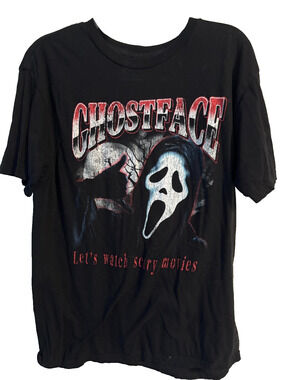 Ghost Face Scream Lets Watch Scary Movies Horror Graphic T-Shirt Changes L